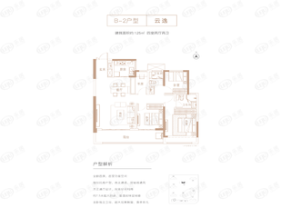 中建林溪上郡B-2户型户型图